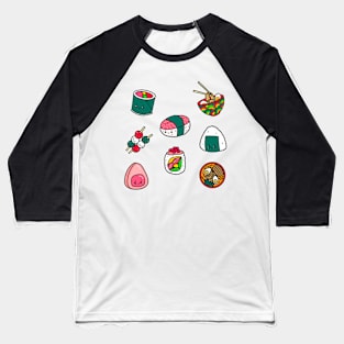 Japanese Foods Baseball T-Shirt